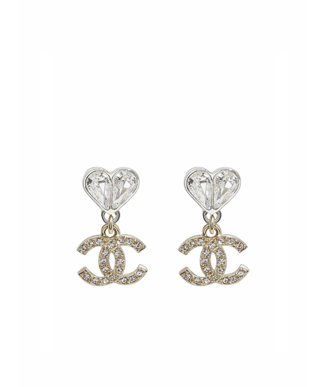 CHANEL Серые металлические серьги, фото 1