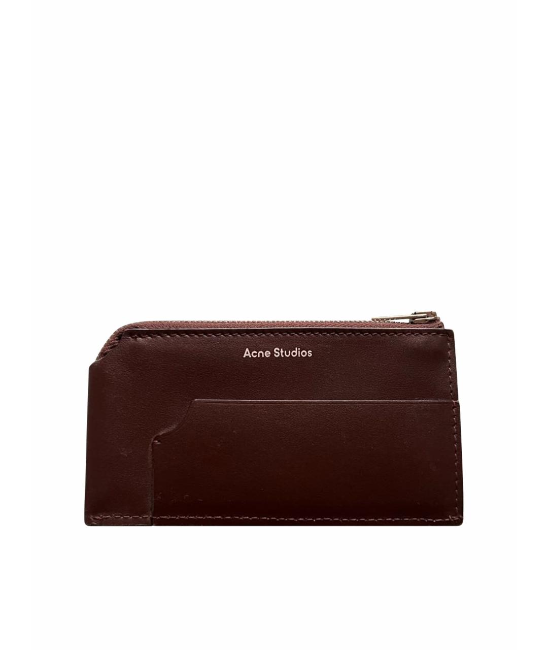 ACNE STUDIOS Коричневый кожаный кошелек, фото 1