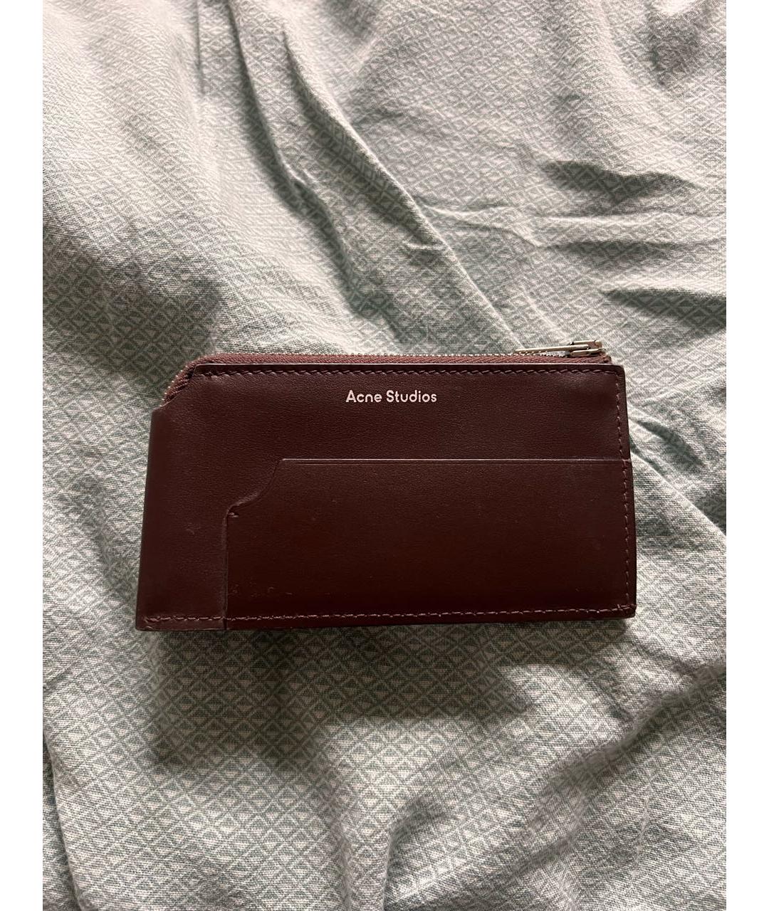 ACNE STUDIOS Коричневый кожаный кошелек, фото 4