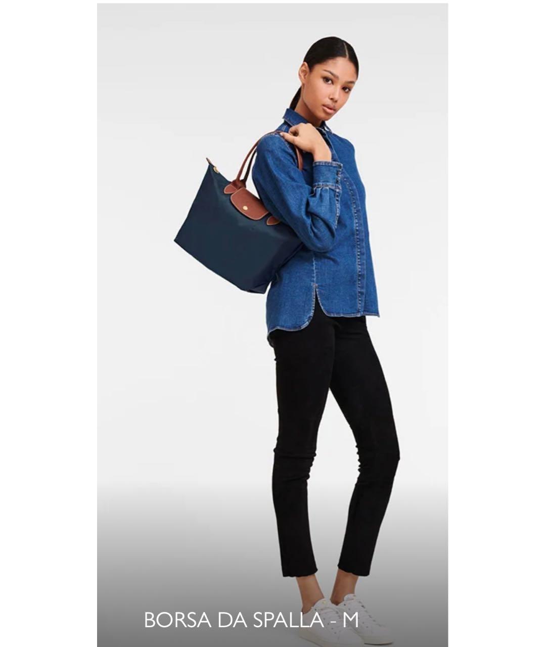 LONGCHAMP Темно-синяя сумка тоут, фото 5