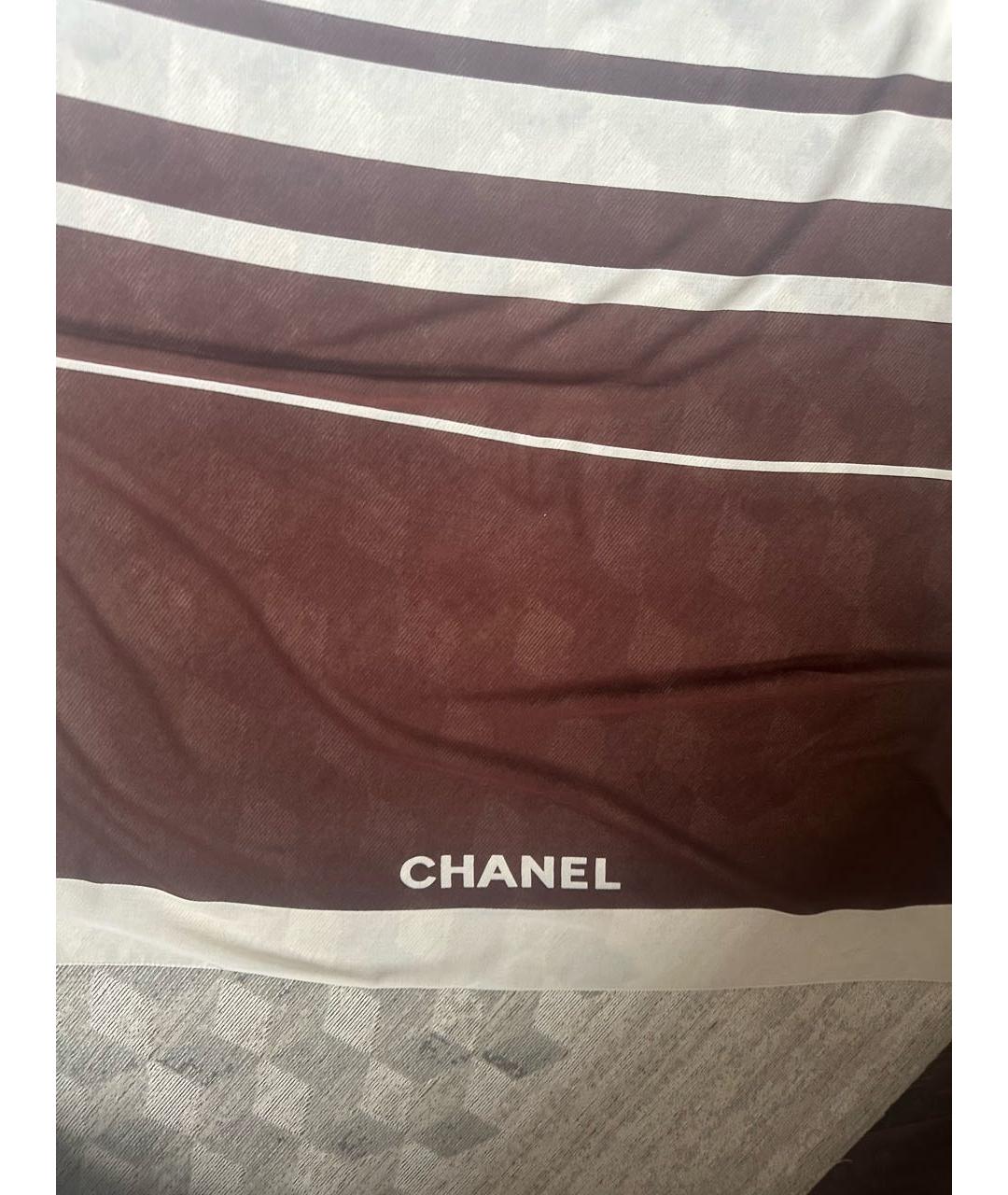 CHANEL Белый хлопковый шарф, фото 2