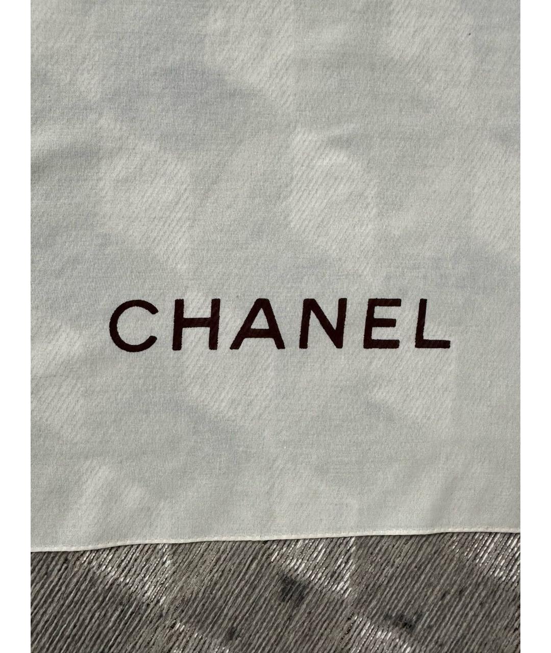 CHANEL Белый хлопковый шарф, фото 5