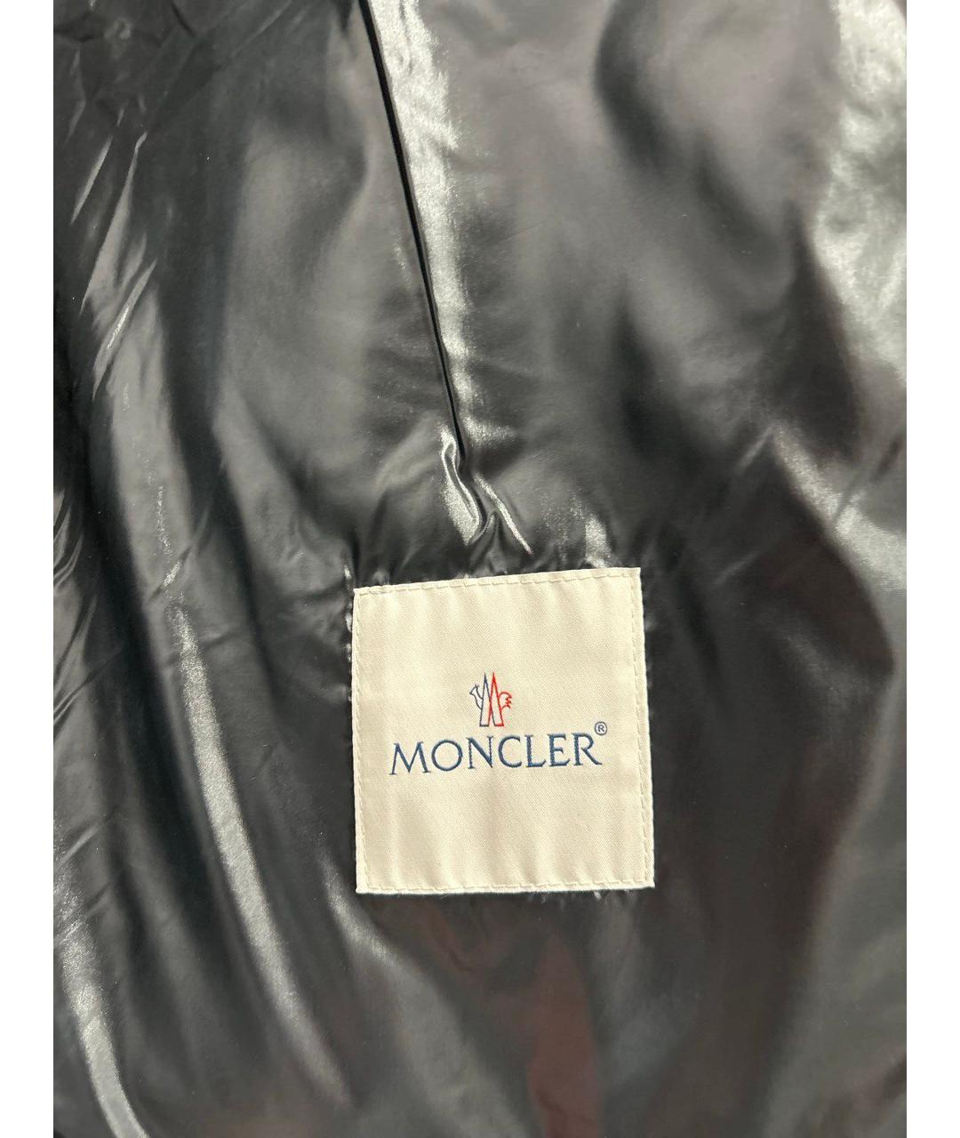 MONCLER Черный хлопковый жилет, фото 4