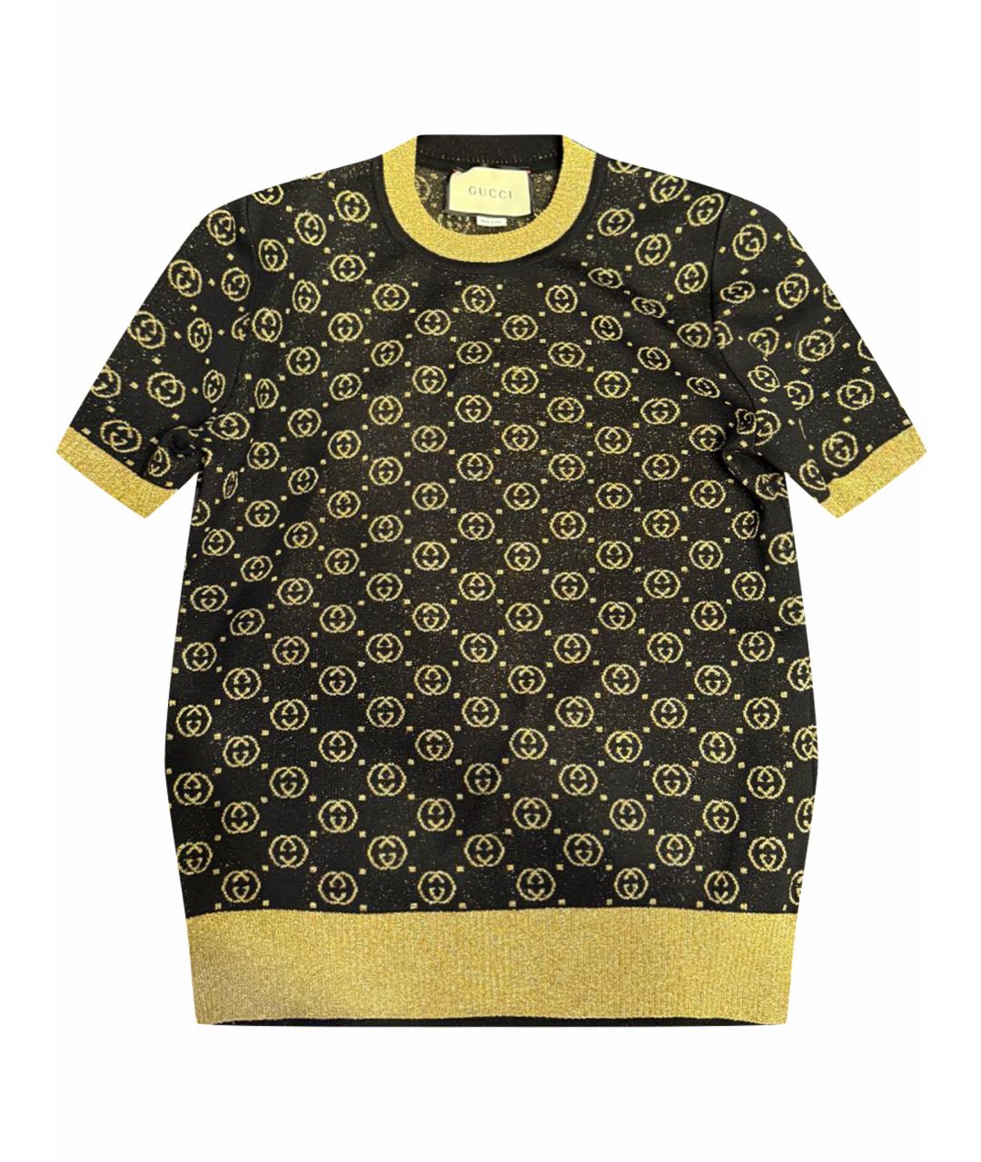 GUCCI Золотая шерстяная футболка, фото 1