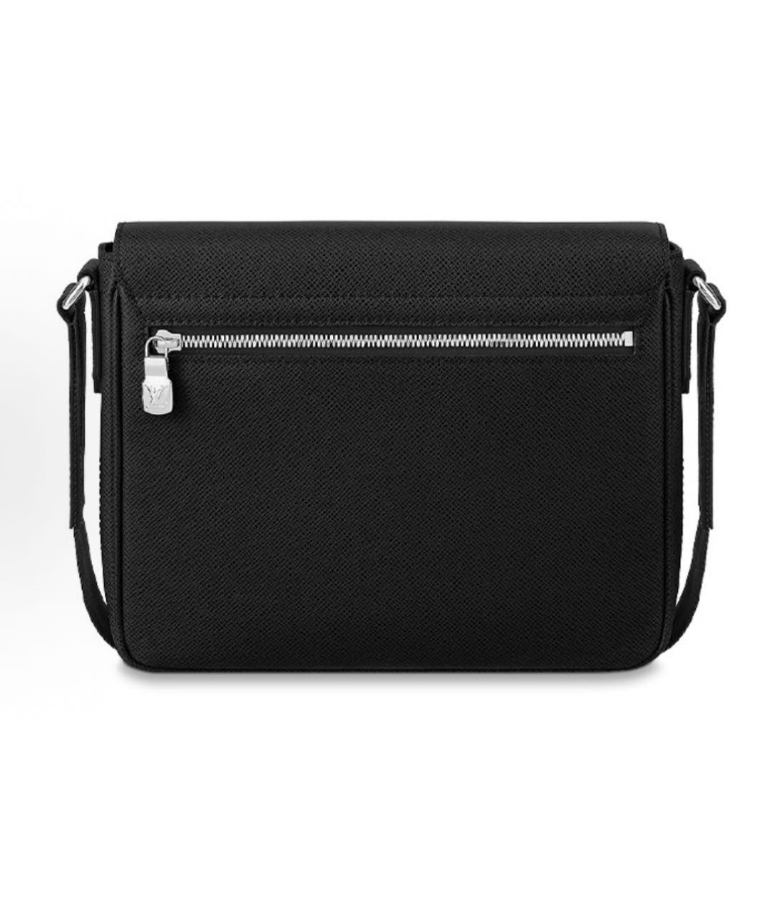 LOUIS VUITTON Черная кожаная сумка на плечо, фото 3