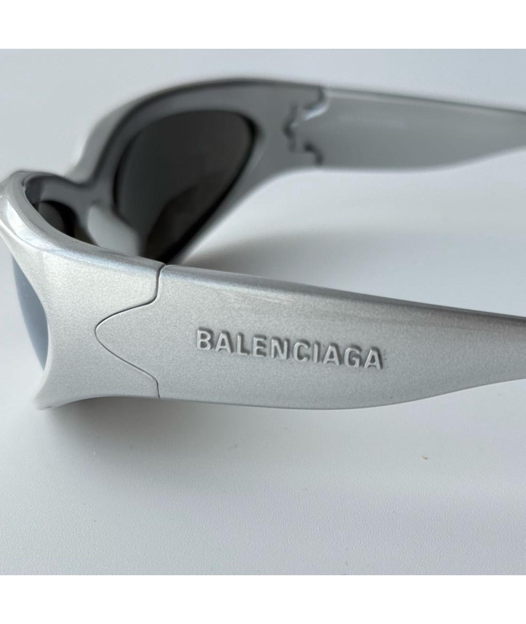 BALENCIAGA Серые пластиковые солнцезащитные очки, фото 6