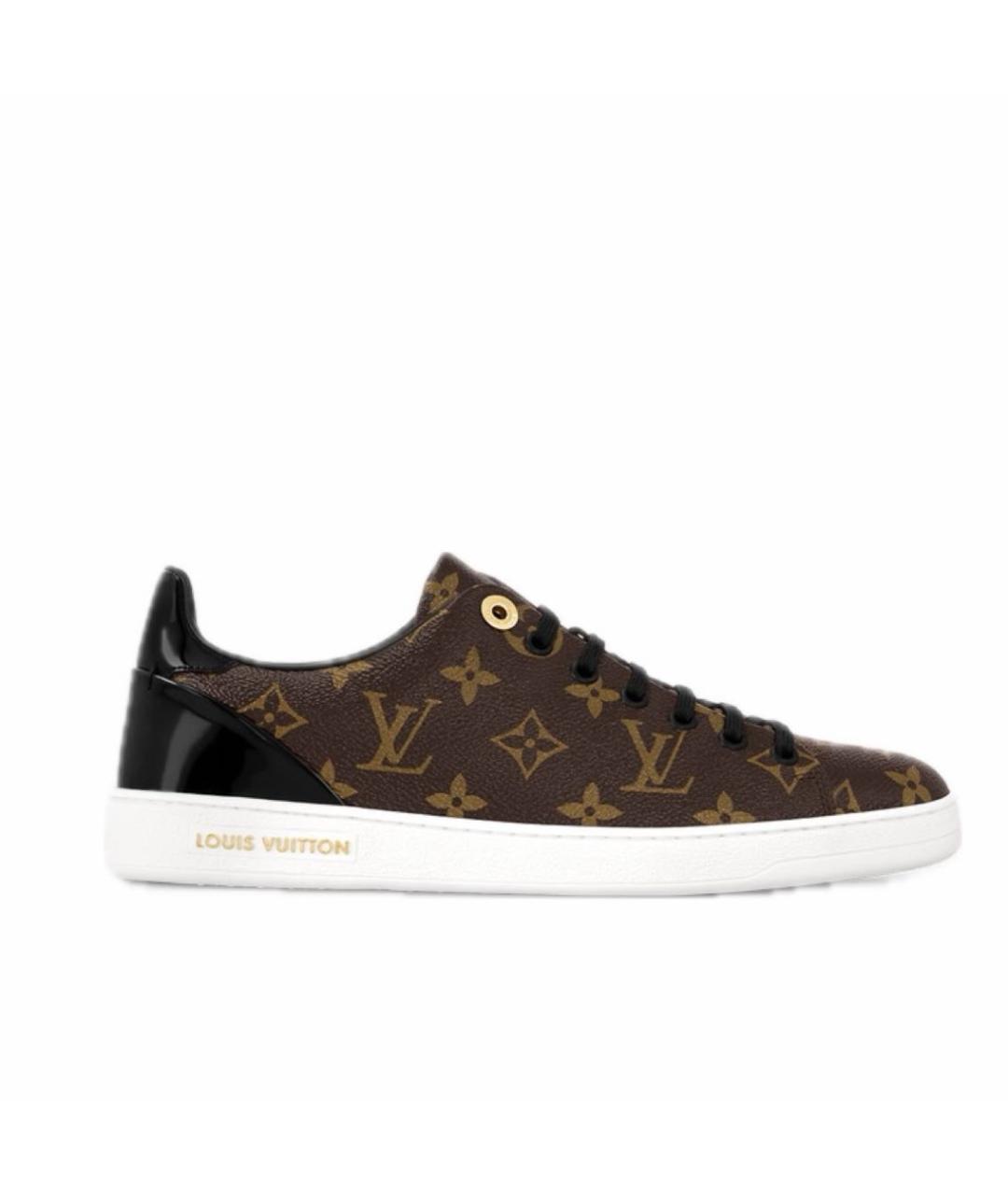 LOUIS VUITTON Коричневые кожаные кеды, фото 9