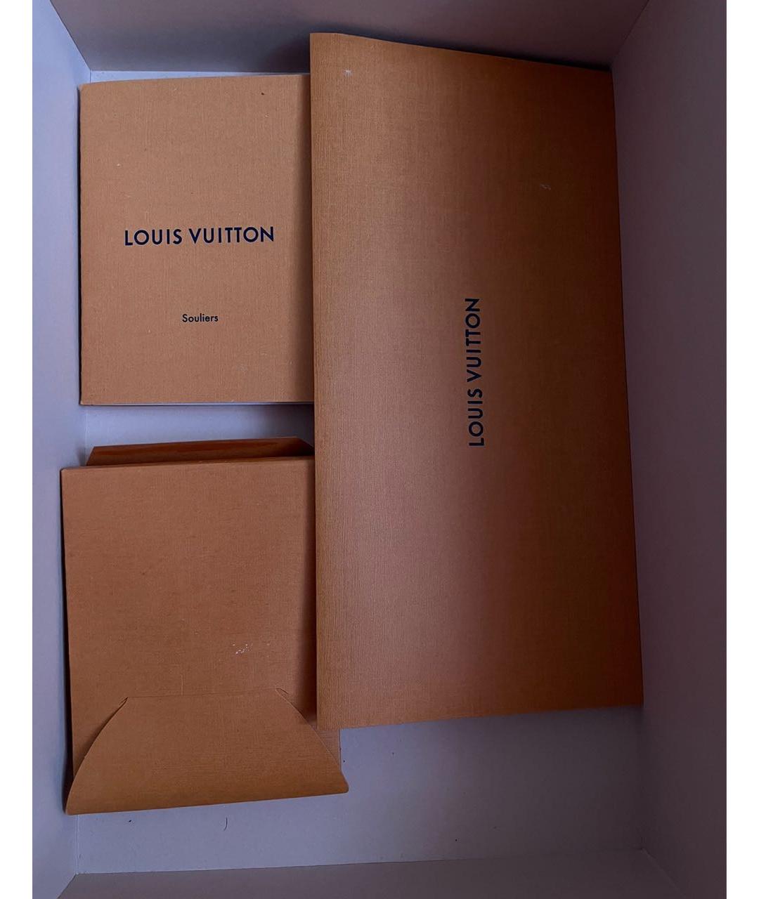 LOUIS VUITTON Коричневые кожаные кеды, фото 5