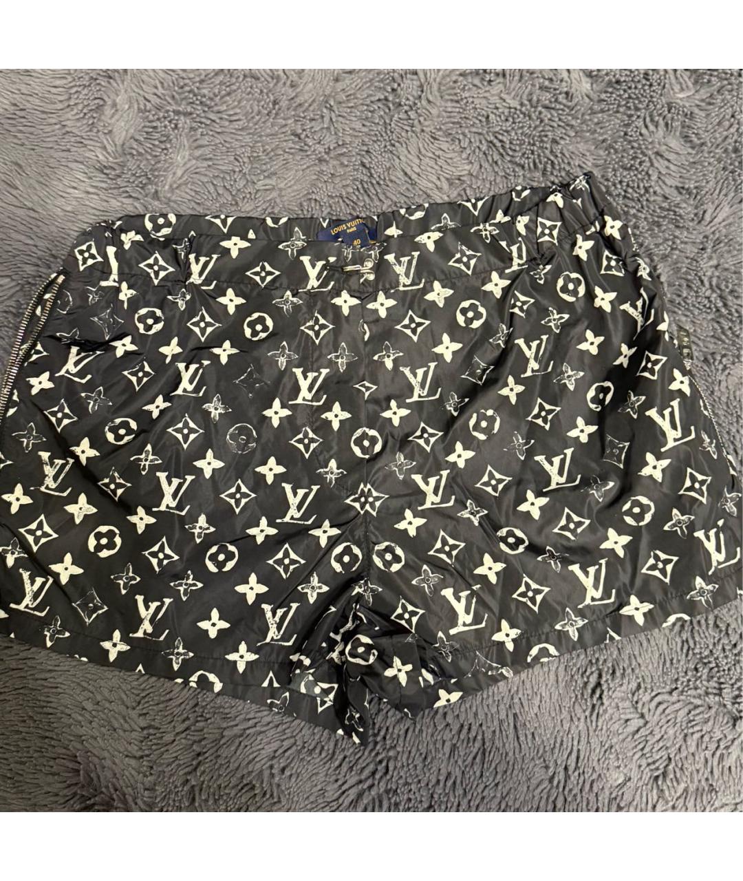 LOUIS VUITTON Черные хлопковые шорты, фото 6