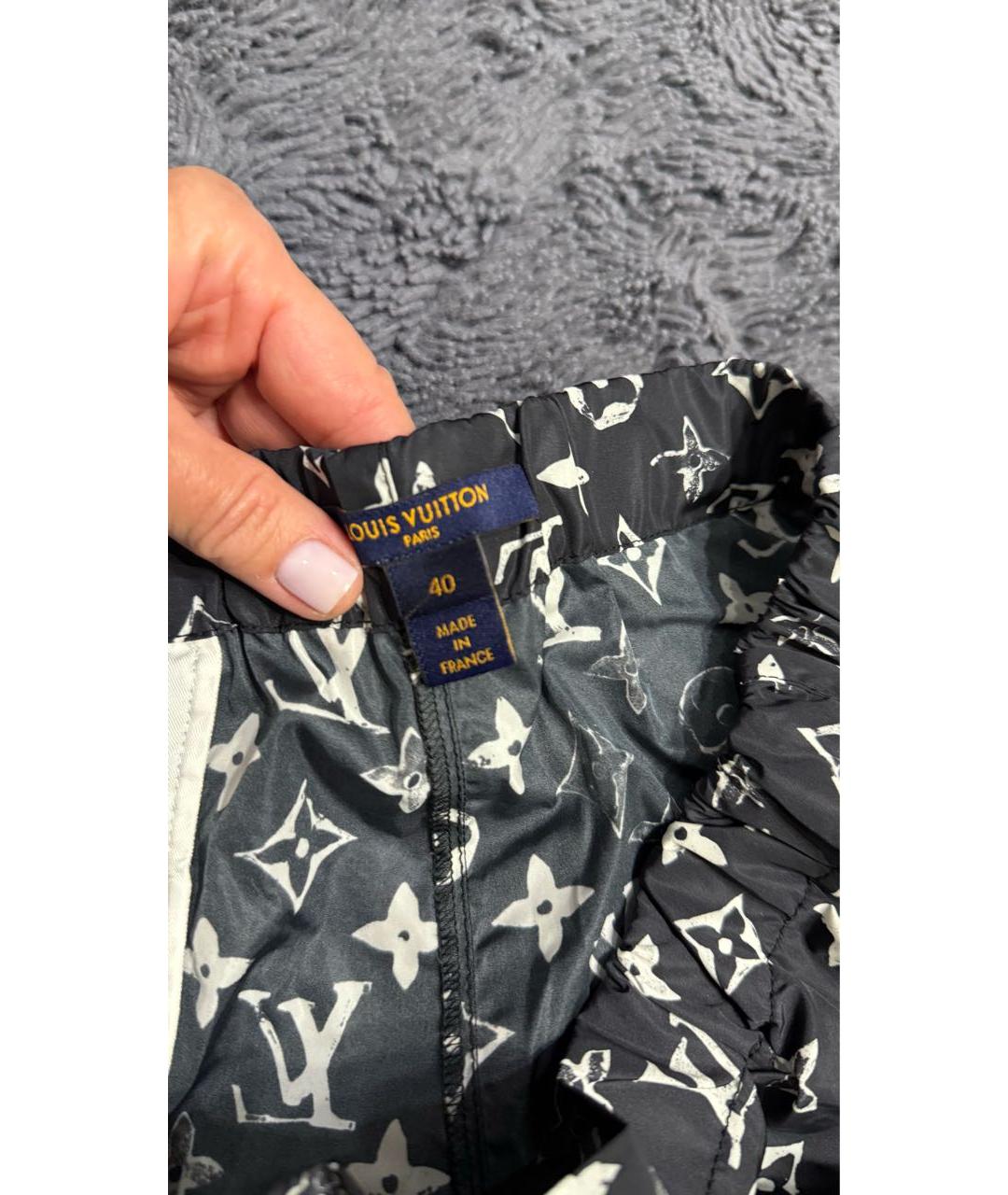 LOUIS VUITTON Черные хлопковые шорты, фото 3
