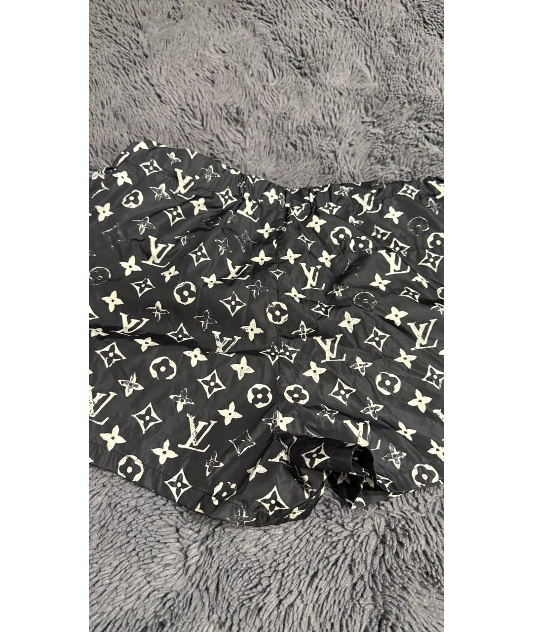 LOUIS VUITTON Черные хлопковые шорты, фото 5