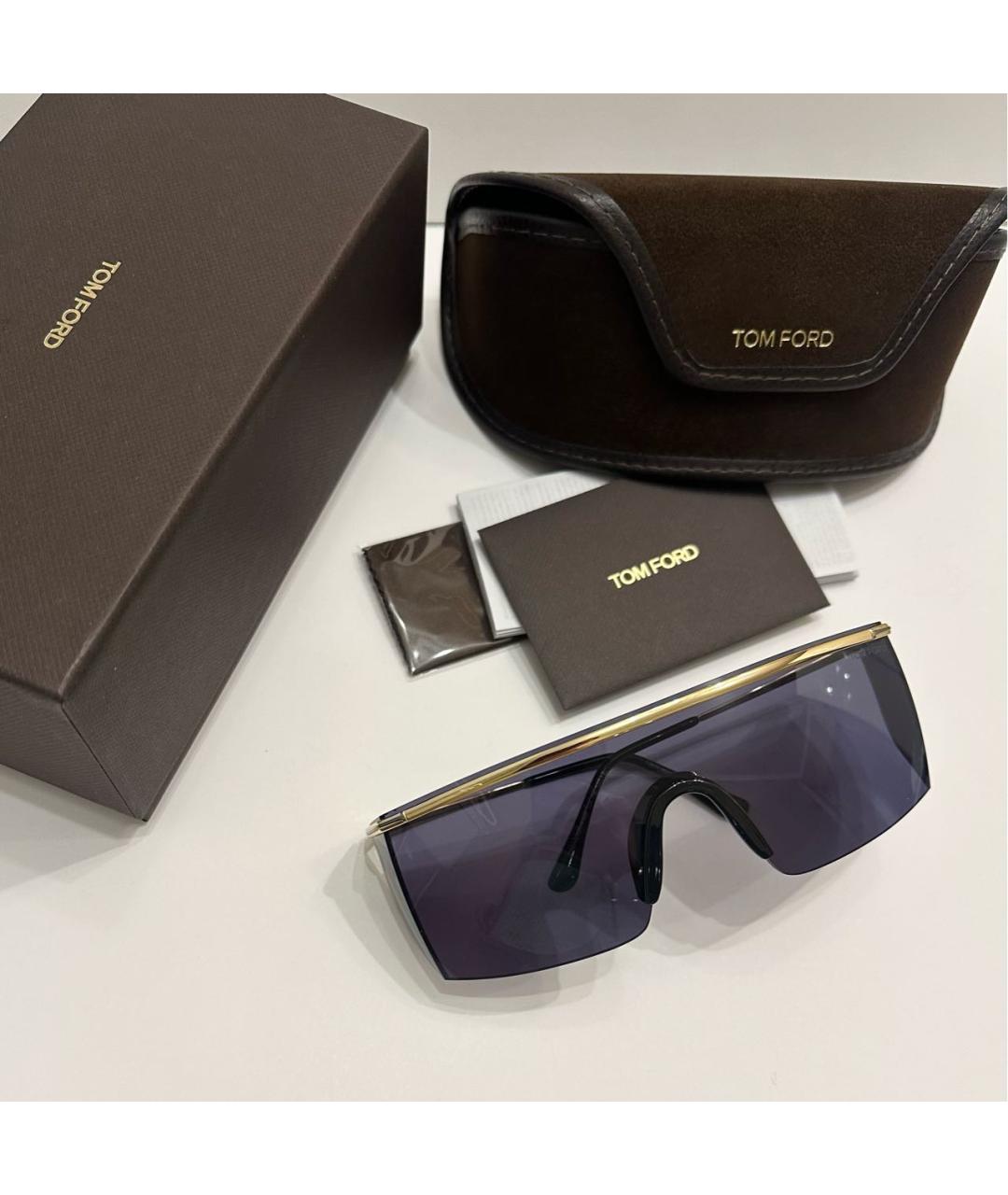 TOM FORD Серые металлические солнцезащитные очки, фото 5