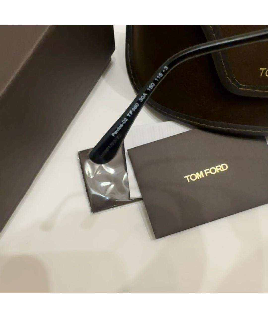 TOM FORD Серые металлические солнцезащитные очки, фото 7
