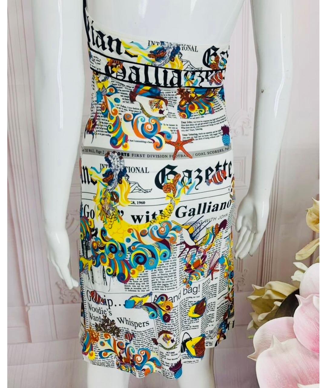 JOHN GALLIANO Мульти платье, фото 6