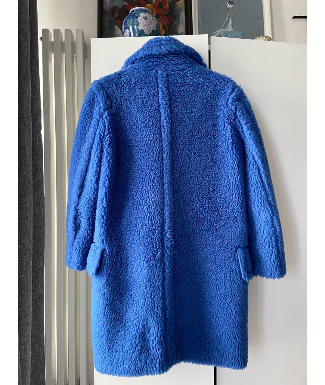 'S MAX MARA Синяя шерстяная шуба, фото 2