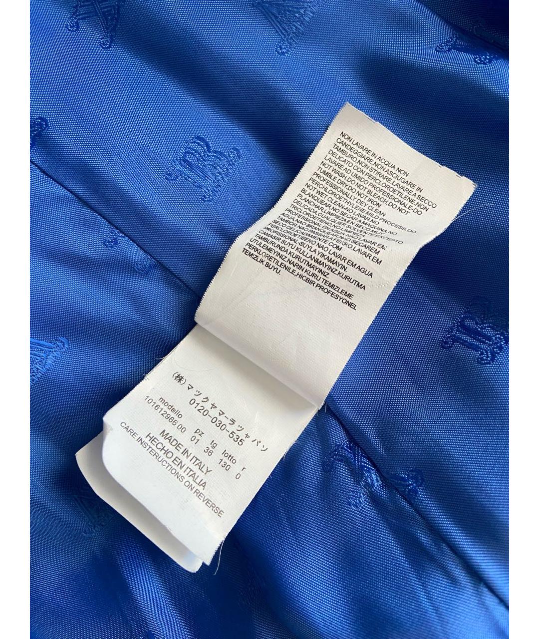 'S MAX MARA Синяя шерстяная шуба, фото 5