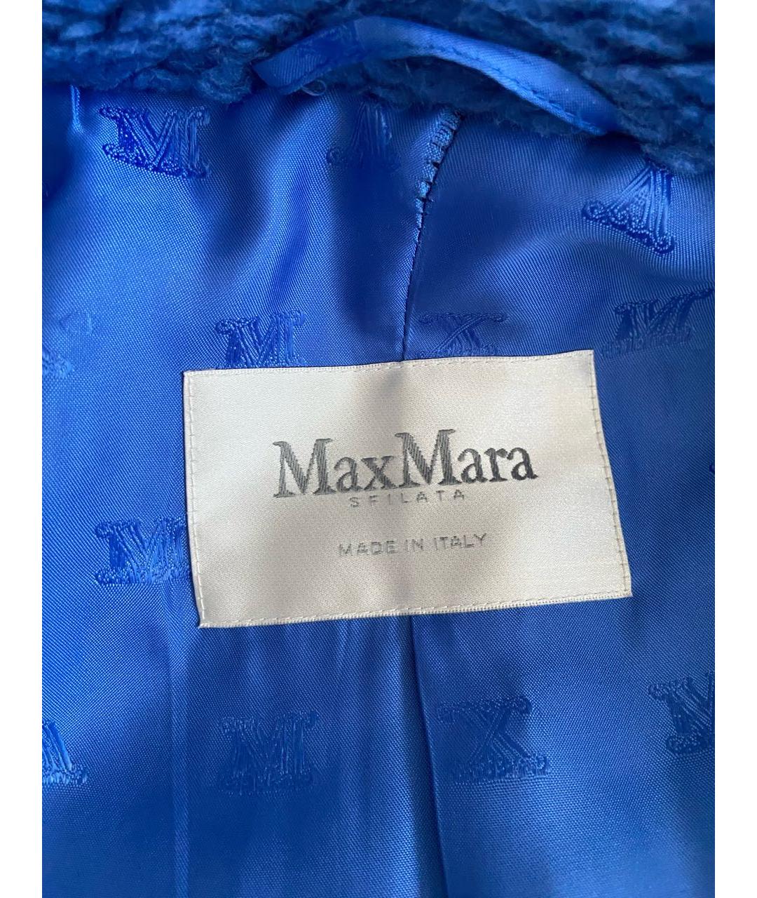'S MAX MARA Синяя шерстяная шуба, фото 3