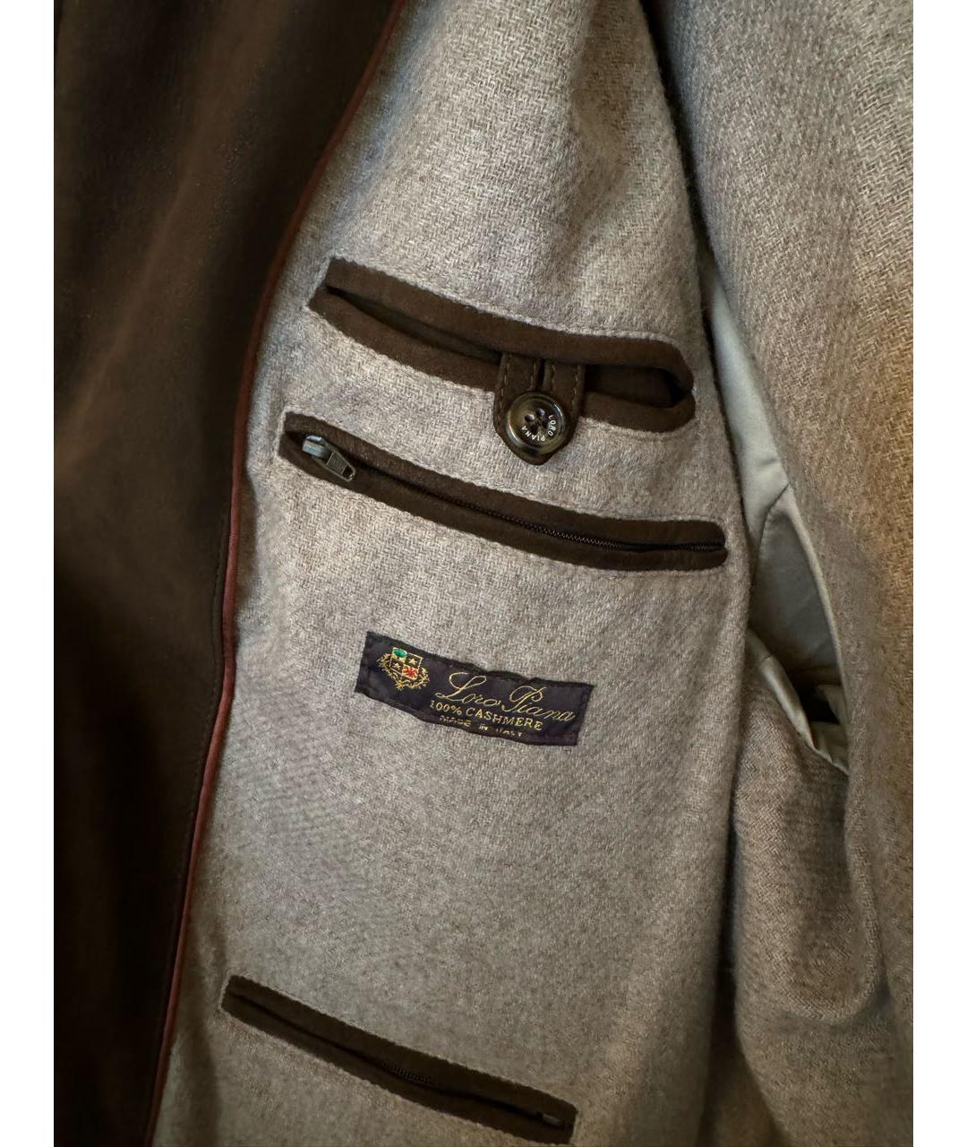 LORO PIANA Коричневая замшевая дубленка/шуба, фото 4