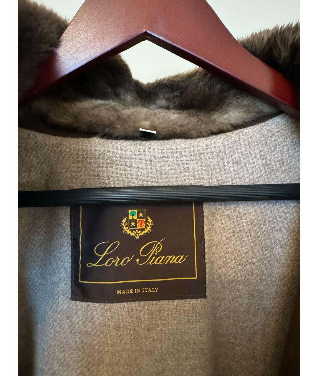 LORO PIANA Коричневая замшевая дубленка/шуба, фото 3