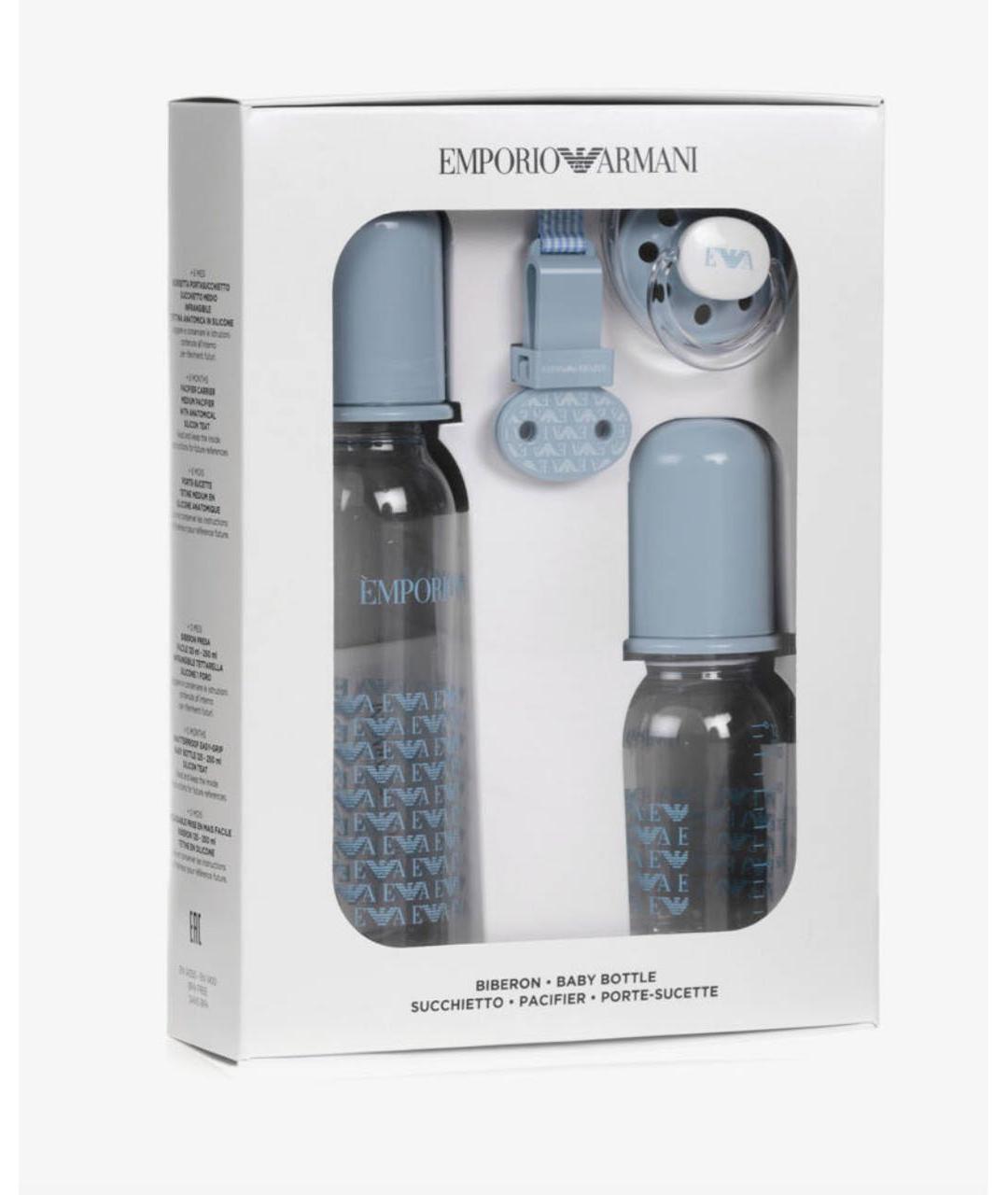 EMPORIO ARMANI Голубая пластиковая бутылочки и пустышки, фото 3