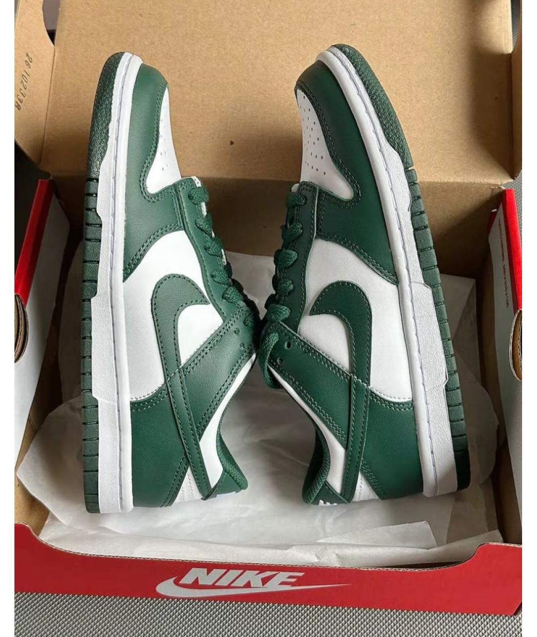 NIKE Зеленые кожаные кеды, фото 5