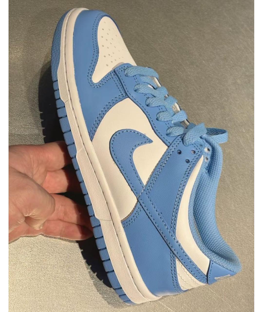 NIKE Голубые кожаные кроссовки, фото 5