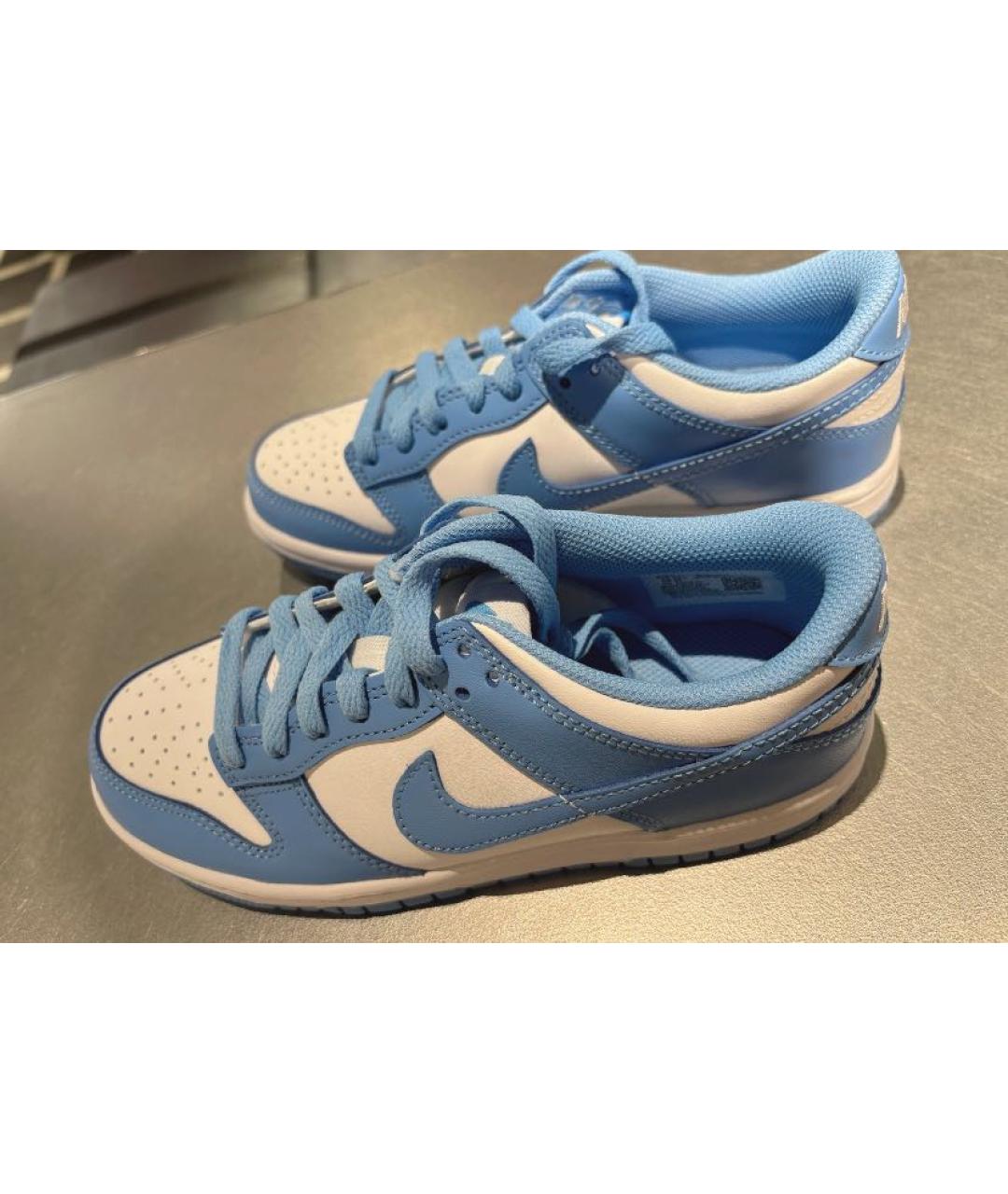 NIKE Голубые кожаные кроссовки, фото 7