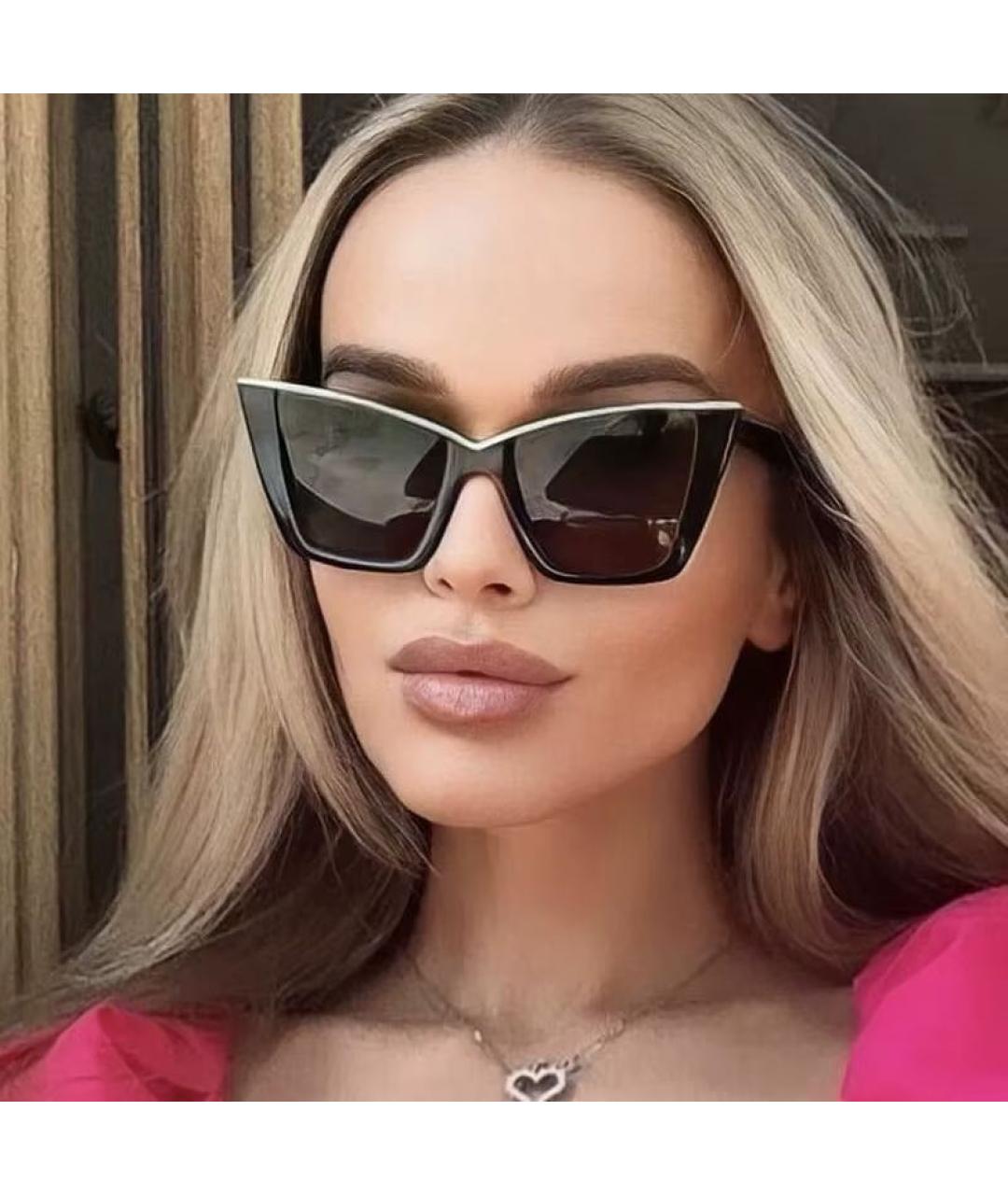 SAINT LAURENT Черные пластиковые солнцезащитные очки, фото 2