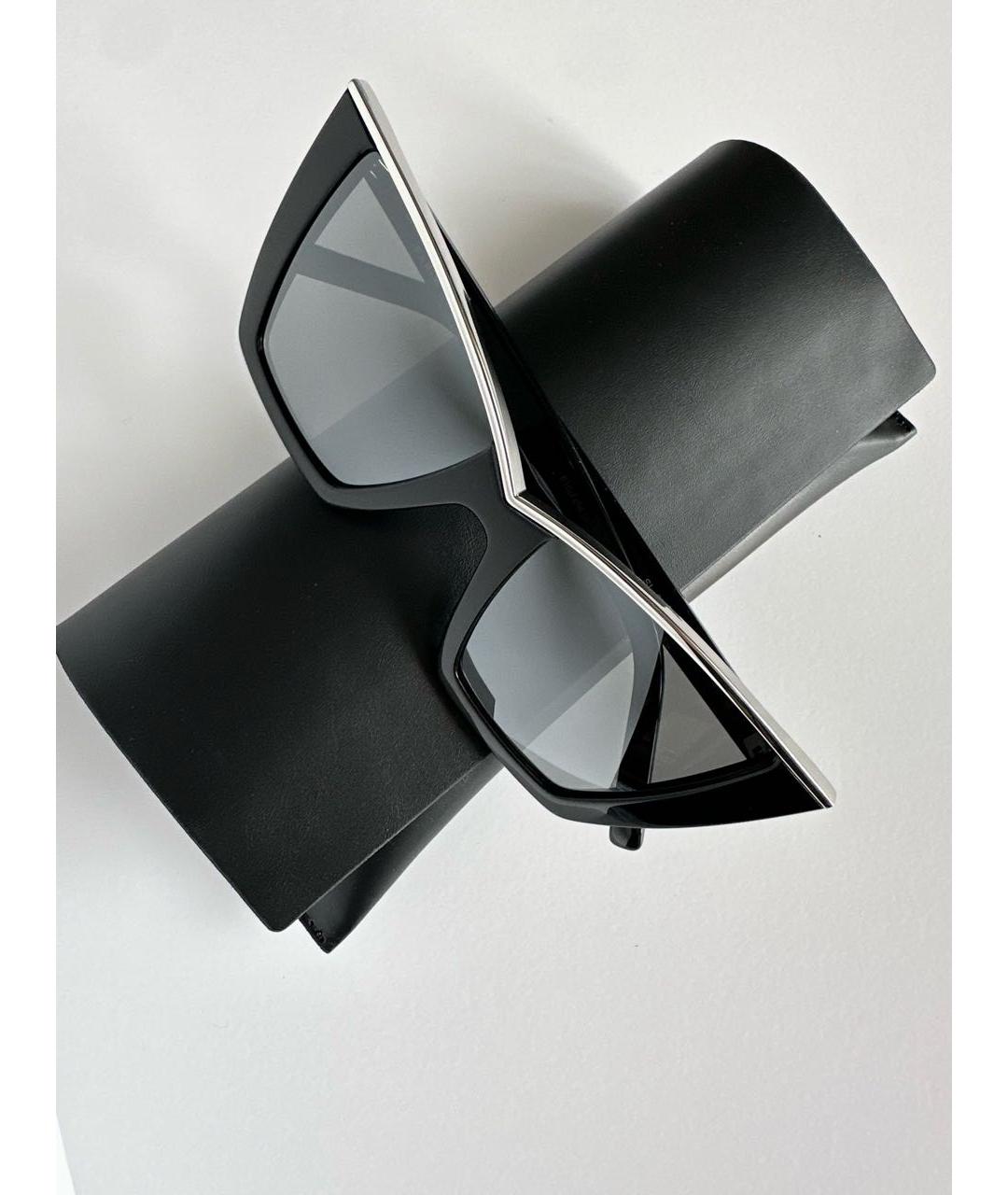 SAINT LAURENT Черные пластиковые солнцезащитные очки, фото 4