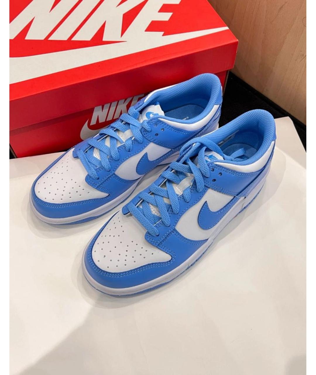 NIKE Голубые кожаные кеды, фото 6
