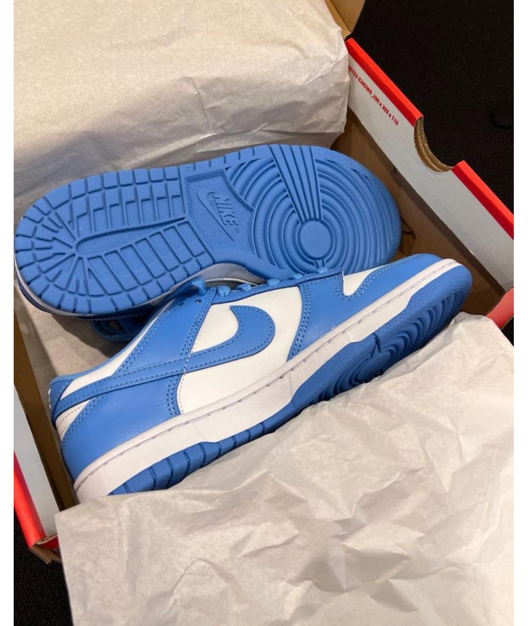 NIKE Голубые кожаные кеды, фото 5
