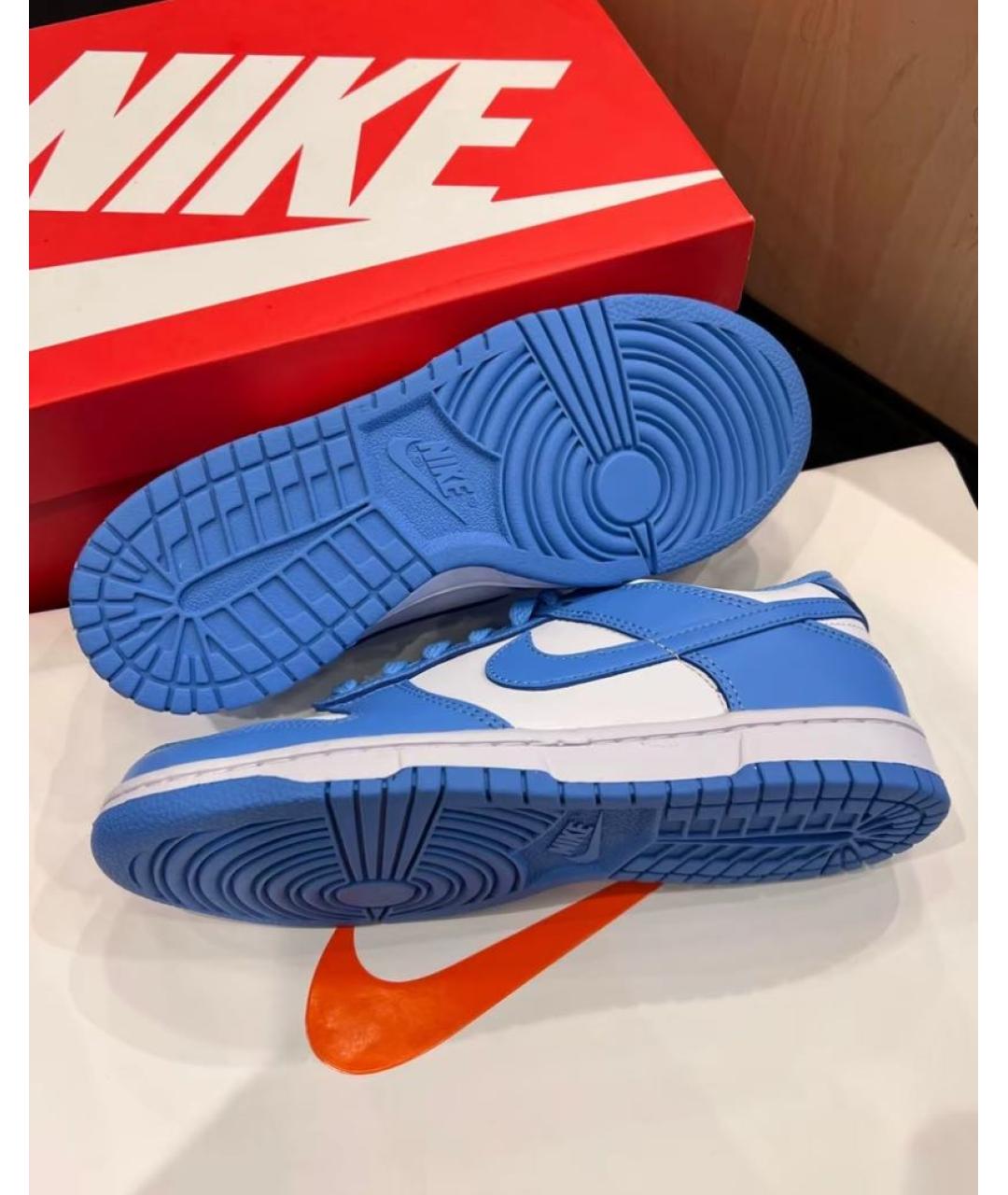 NIKE Голубые кожаные кеды, фото 7