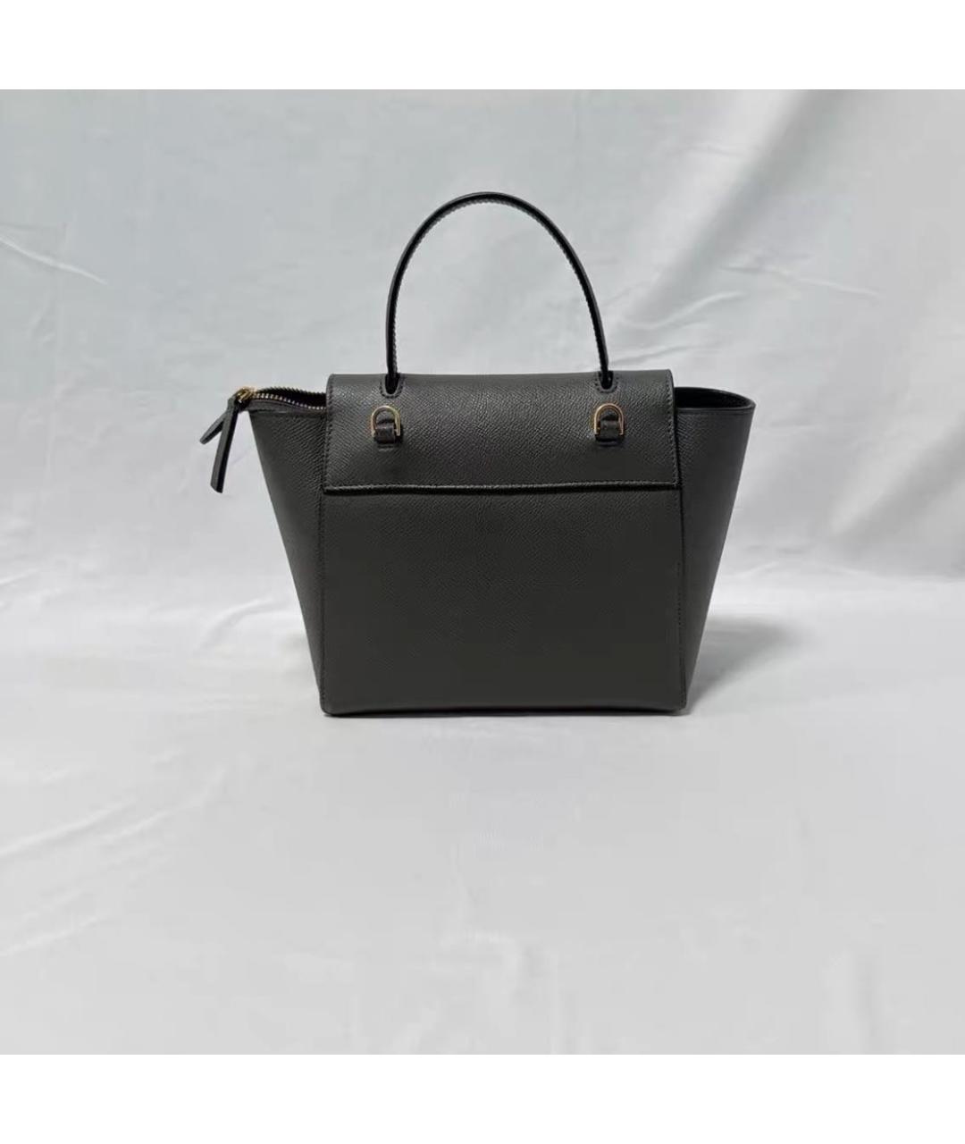 CELINE Серая кожаная сумка тоут, фото 3