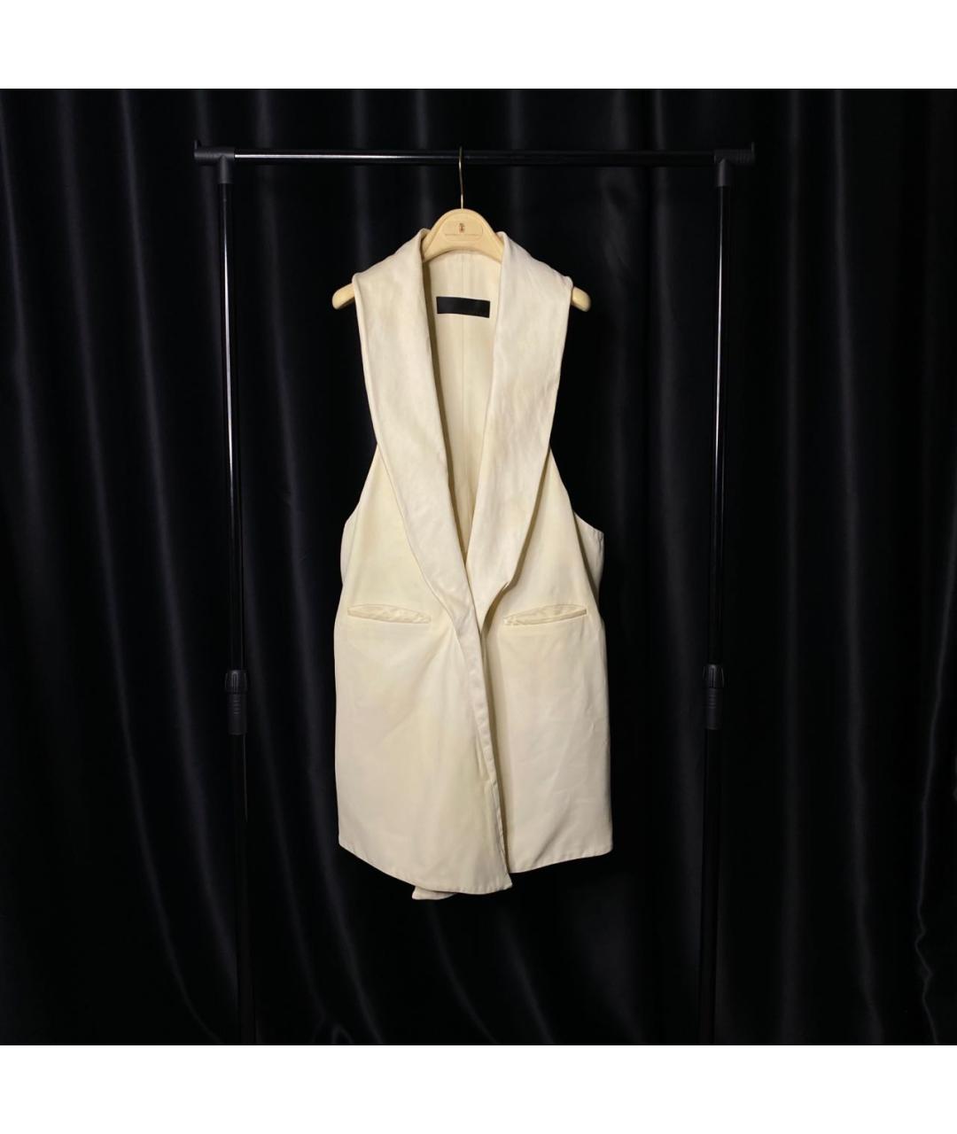HAIDER ACKERMANN Белый шелковый жилет, фото 9