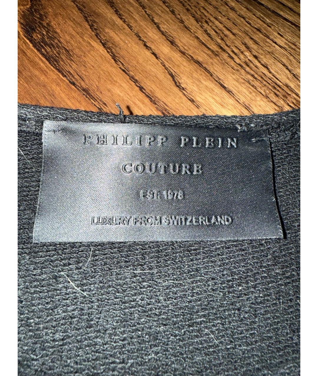 PHILIPP PLEIN Черный хлопковый джемпер / свитер, фото 3