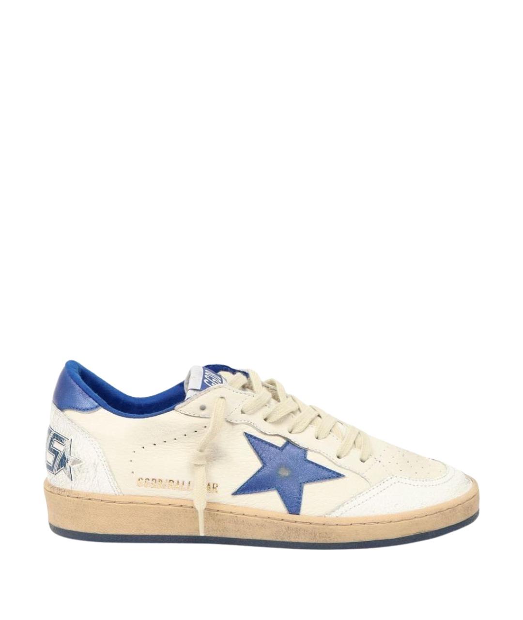 GOLDEN GOOSE Белые кожаные кеды, фото 1