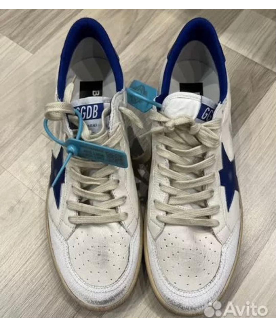 GOLDEN GOOSE Белые кожаные кеды, фото 3
