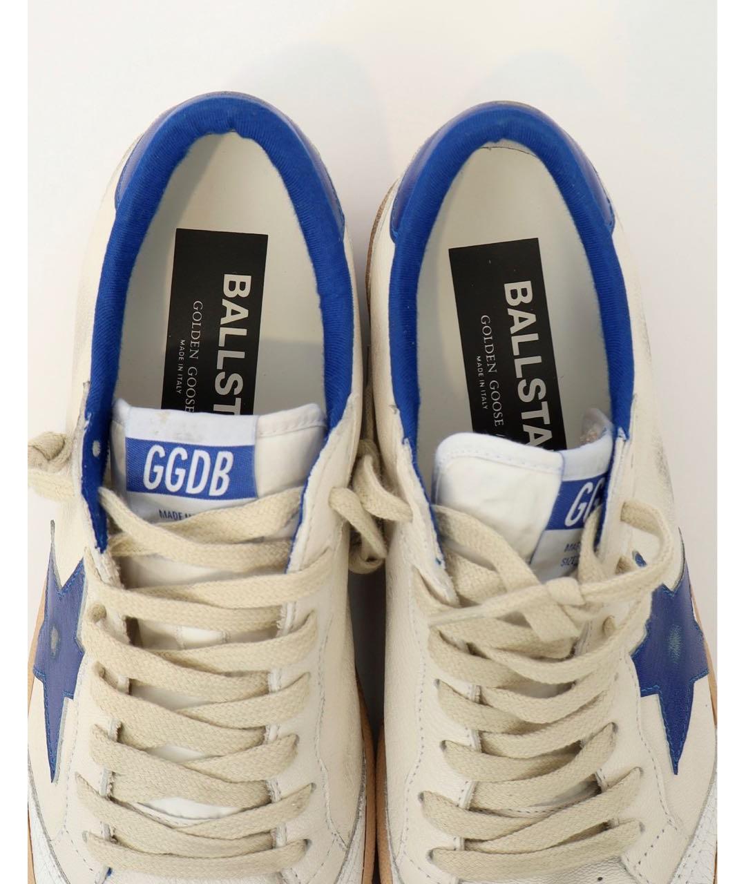 GOLDEN GOOSE Белые кожаные кеды, фото 5