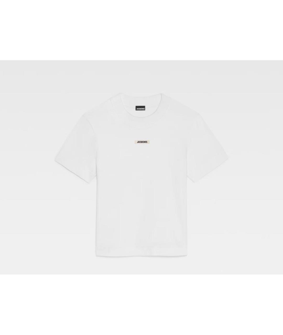 JACQUEMUS Белая хлопковая футболка, фото 9