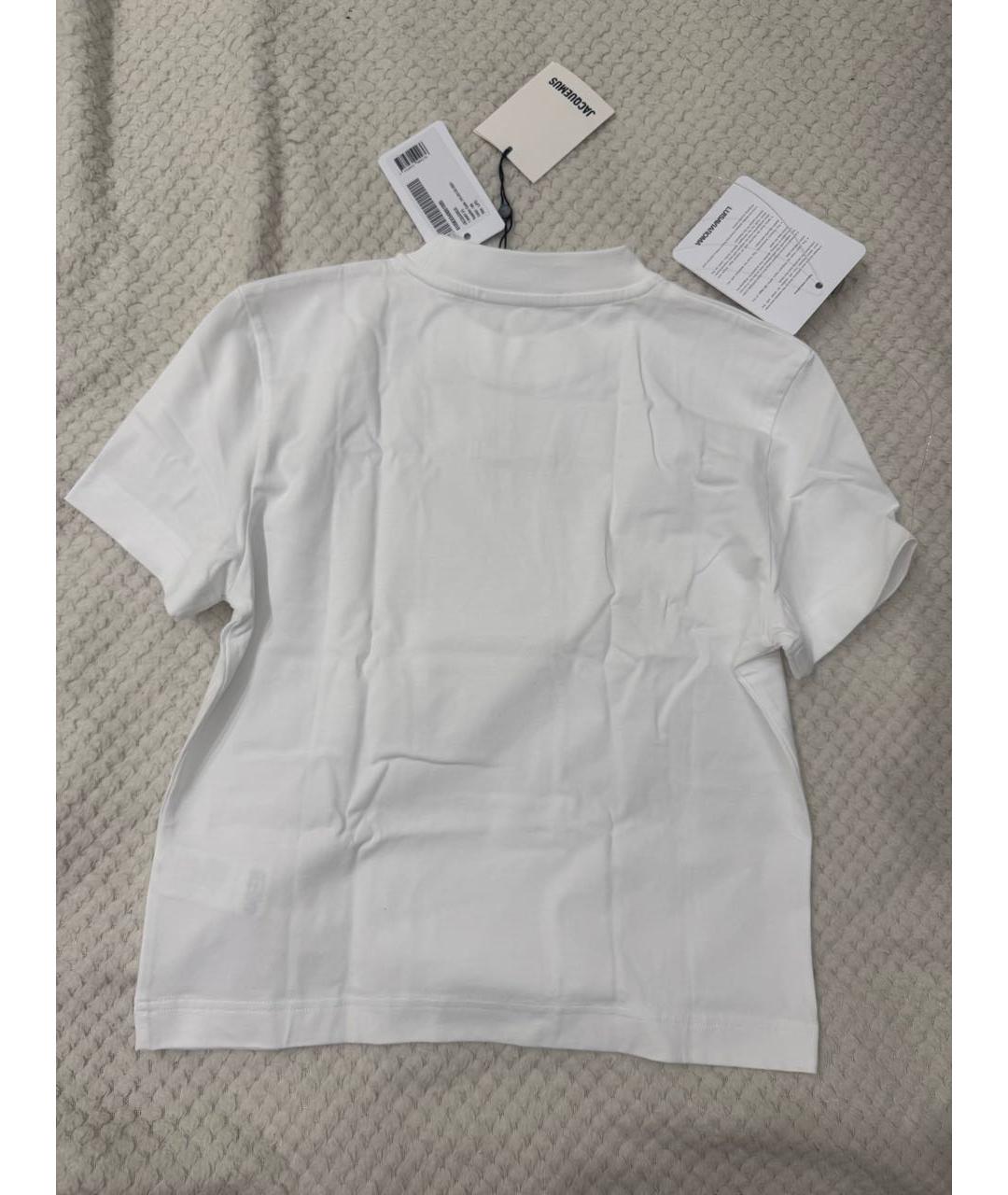 JACQUEMUS Белая хлопковая футболка, фото 5
