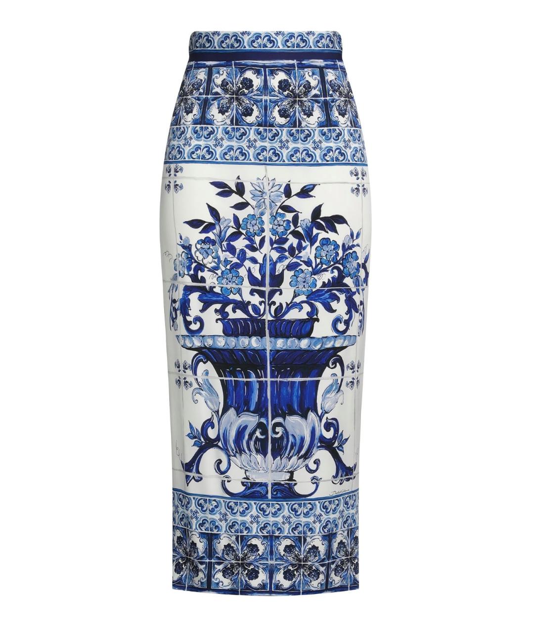 DOLCE&GABBANA Синяя юбка миди, фото 1