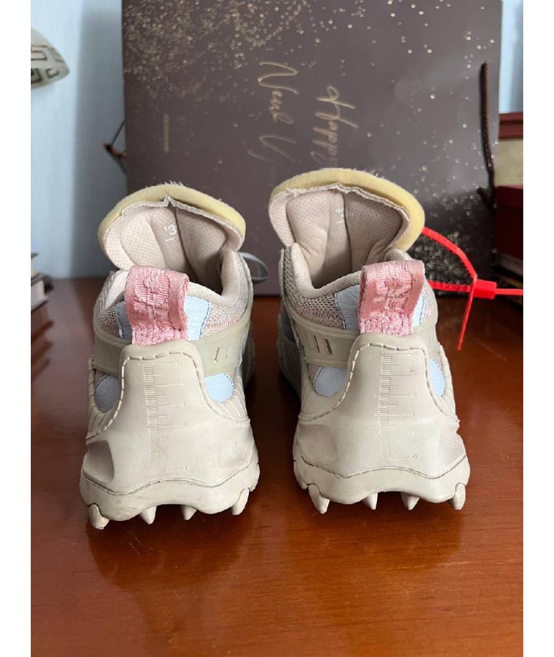 OFF-WHITE Белые текстильные кроссовки, фото 4