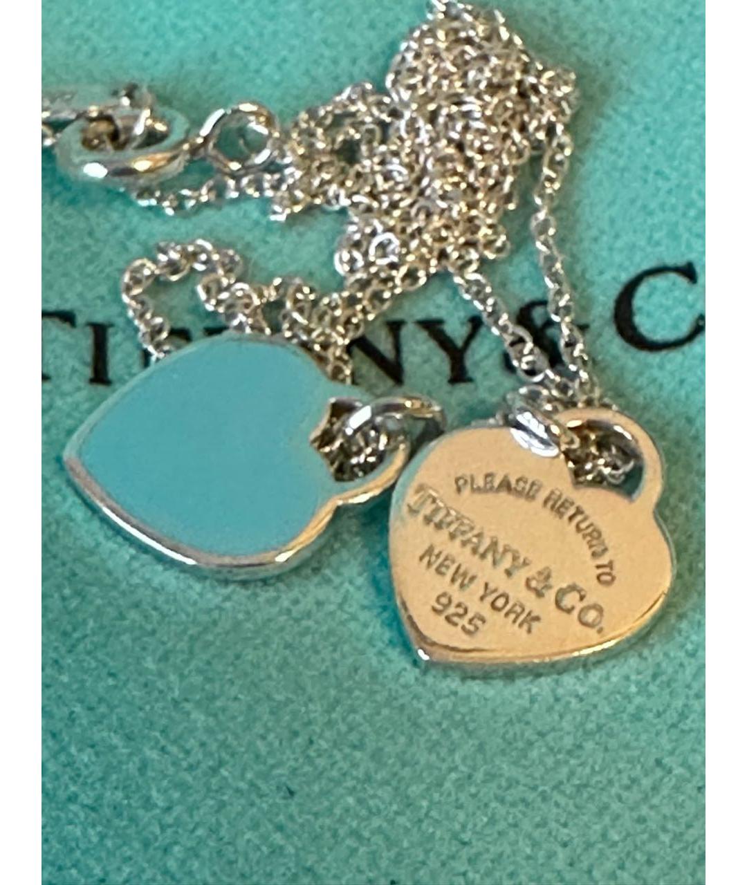 TIFFANY&CO Бирюзовая серебряная подвеска, фото 4