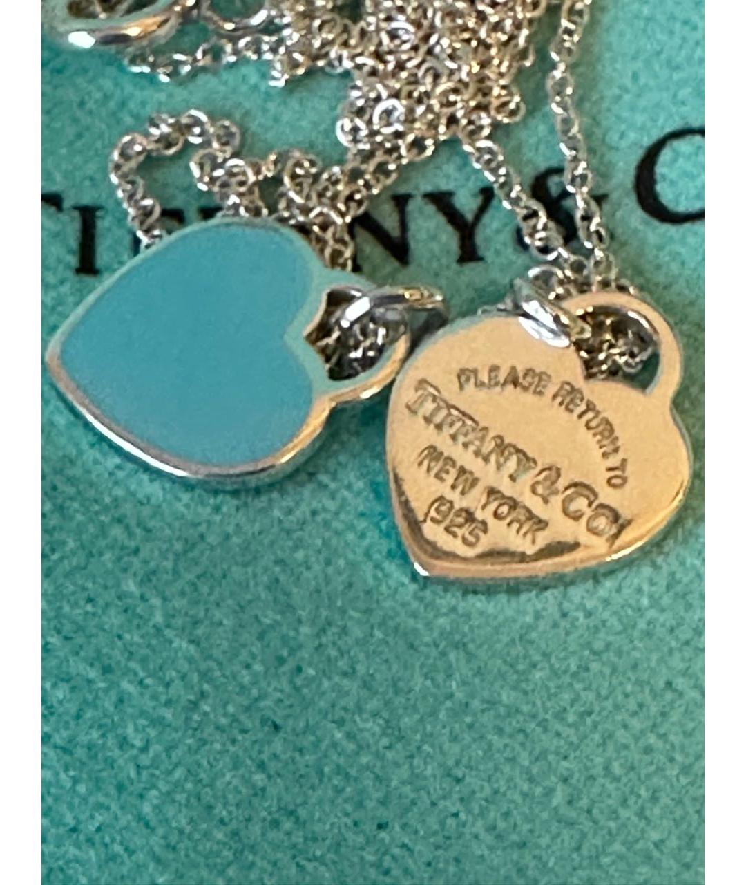 TIFFANY&CO Бирюзовая серебряная подвеска, фото 3