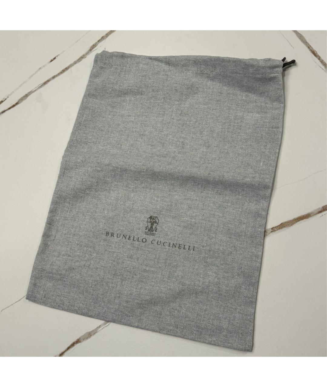 BRUNELLO CUCINELLI Коричневые кожаные низкие кроссовки / кеды, фото 6