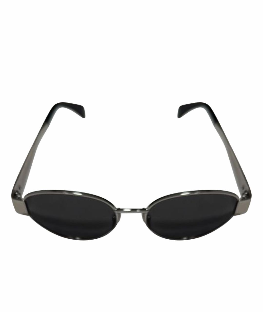 CELINE Серебряные металлические солнцезащитные очки, фото 1