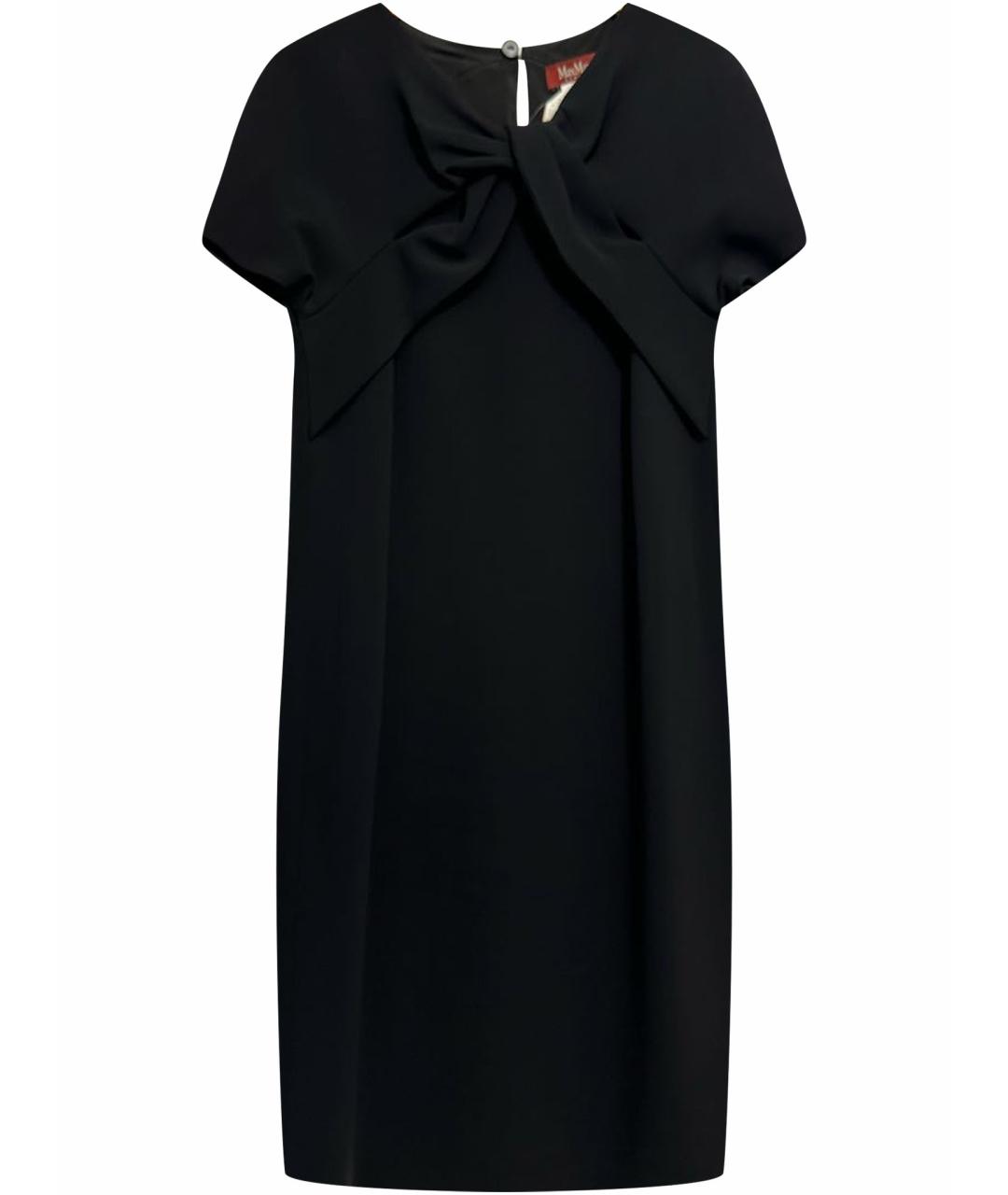 MAX MARA STUDIO Черное ацетатное коктейльное платье, фото 1