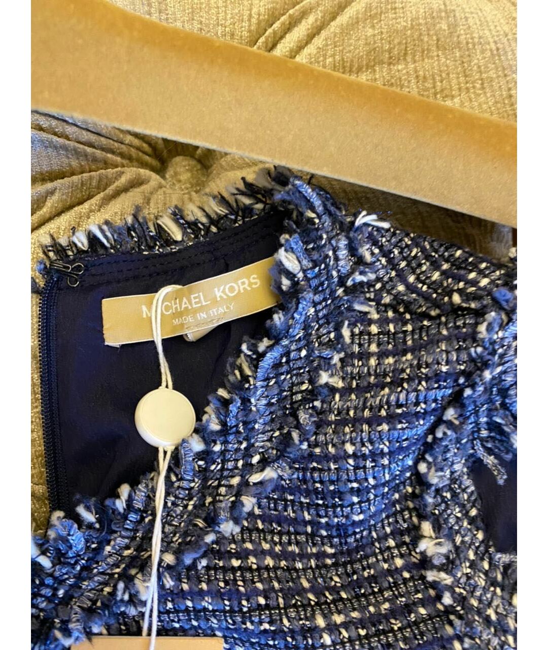 MICHAEL KORS Синее хлопковое повседневное платье, фото 8