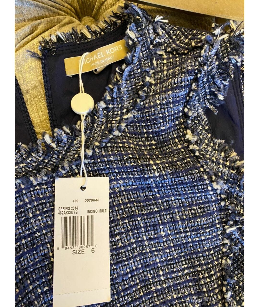 MICHAEL KORS Синее хлопковое повседневное платье, фото 3