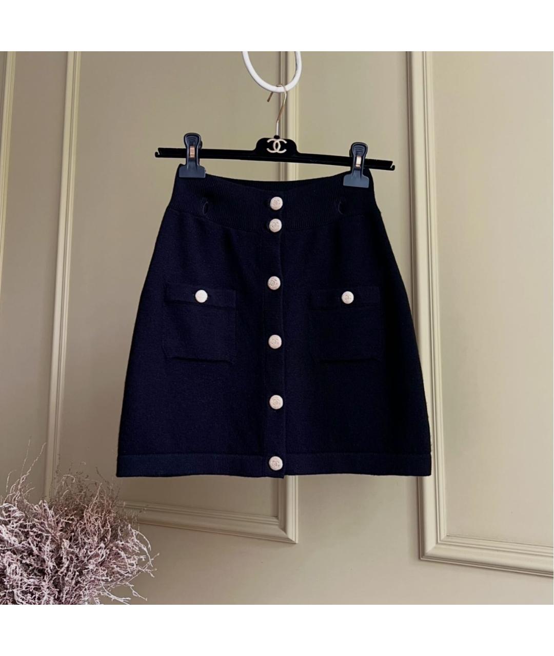 CHANEL Черный кашемировый костюм с юбками, фото 5